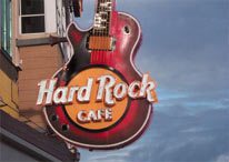 Giant Guitar sign outside the Hard Rock Cafe Niagara Falls, Ontario