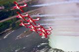 Snowbirds Over the Falls