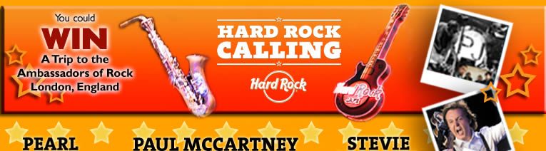 You could win a trip to the Ambassadors of Rock in London, England!