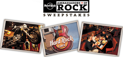 Hard Rock Ambassadors of Rock Sweepstakes